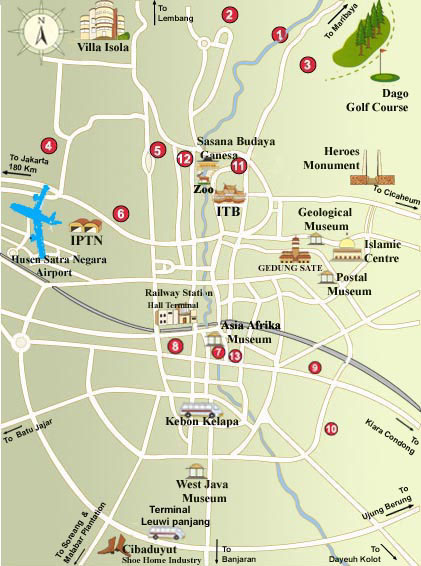 Bandung Tourist Map